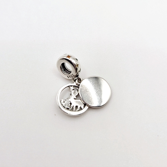 Merry Christmas Reindeer Tree Sterling Charm for Snake Bracelet New - Picture 3 of 4